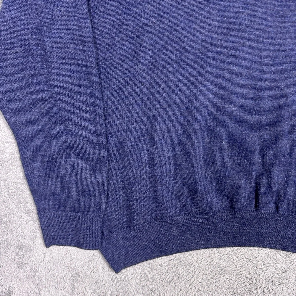 Ritter Sweater Mens 2XL XXL Baby Alpaca Pullover Jumper Polo Collar Knit Blue